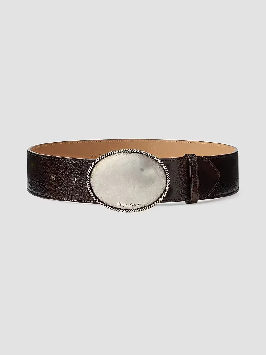 Pin-Buckle Leather Belt by Ralph Lauren