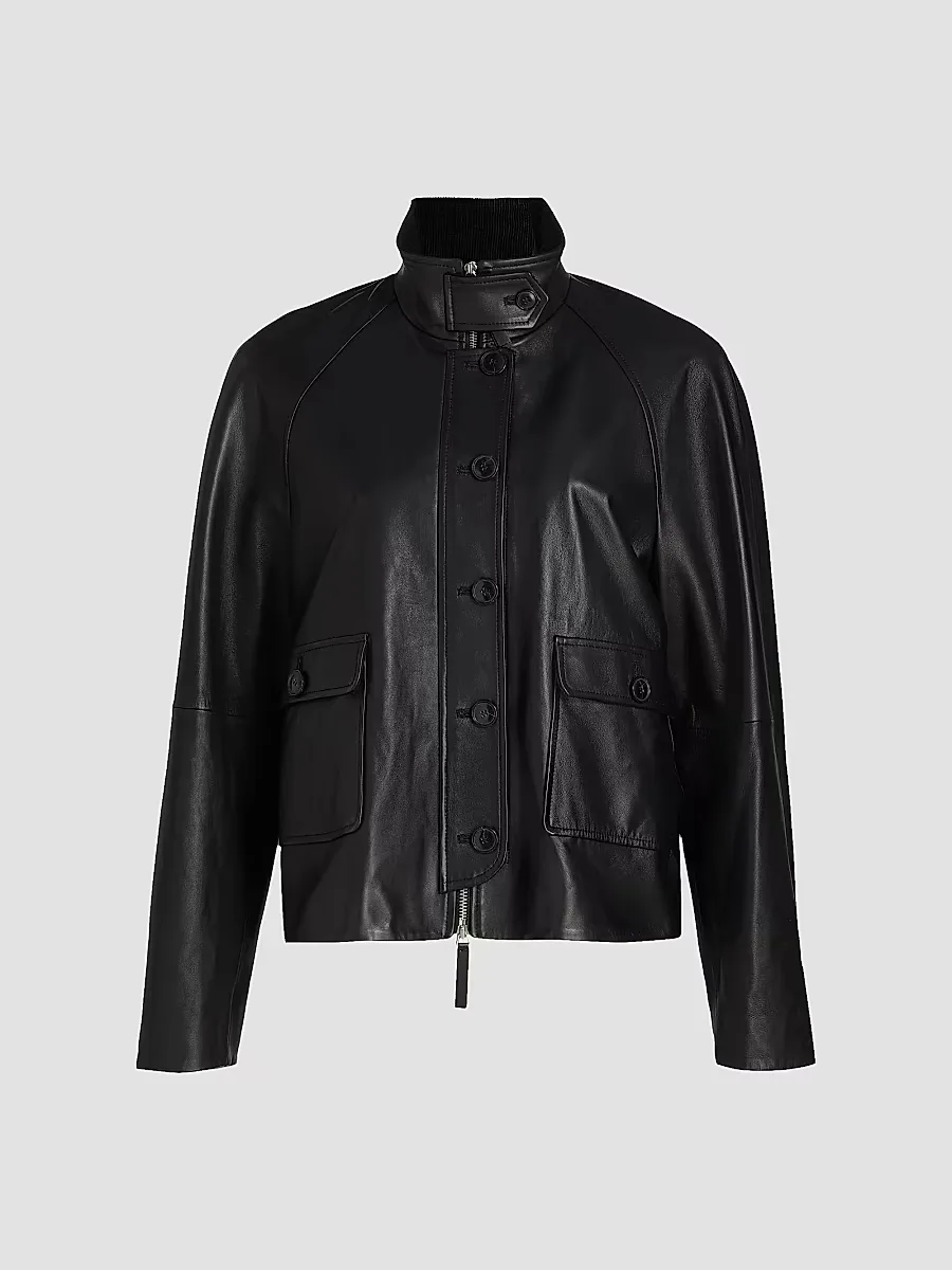 Proenza Schouler White Label Gio Stand Collar Leather Jacket