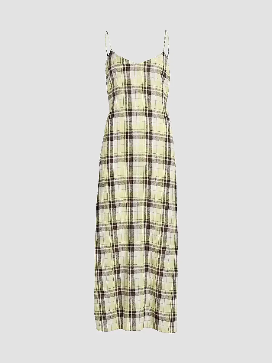 Proenza Schouler White Label Evelyn Plaid Gauze Maxi Dress by Proenza Schouler