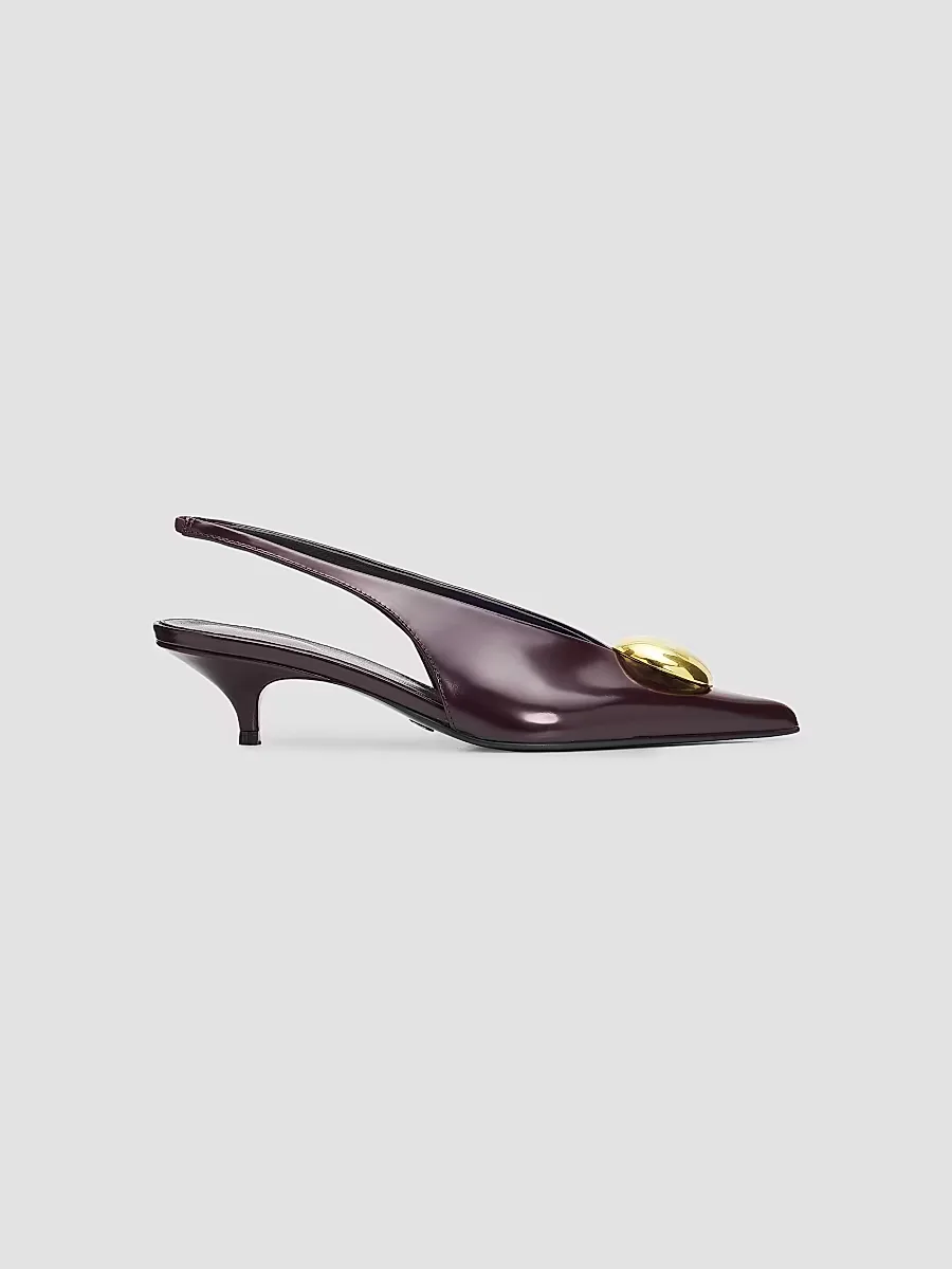 Dome Slash 40MM Leather Slingback Pumps by Proenza Schouler