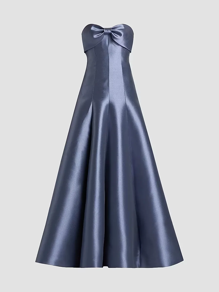 Satin Strapless Gown by Amsale