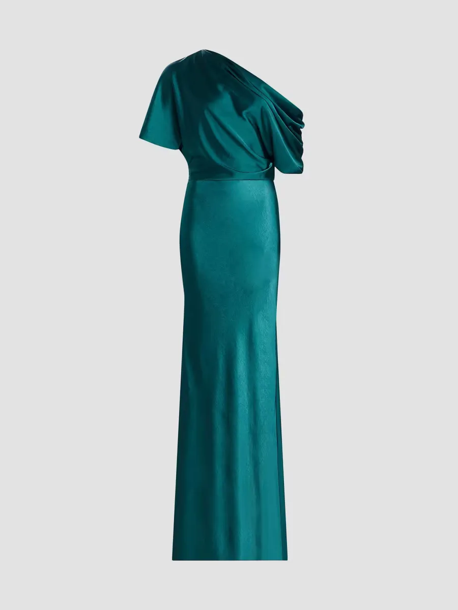 Satin Dolman Mermaid Gown