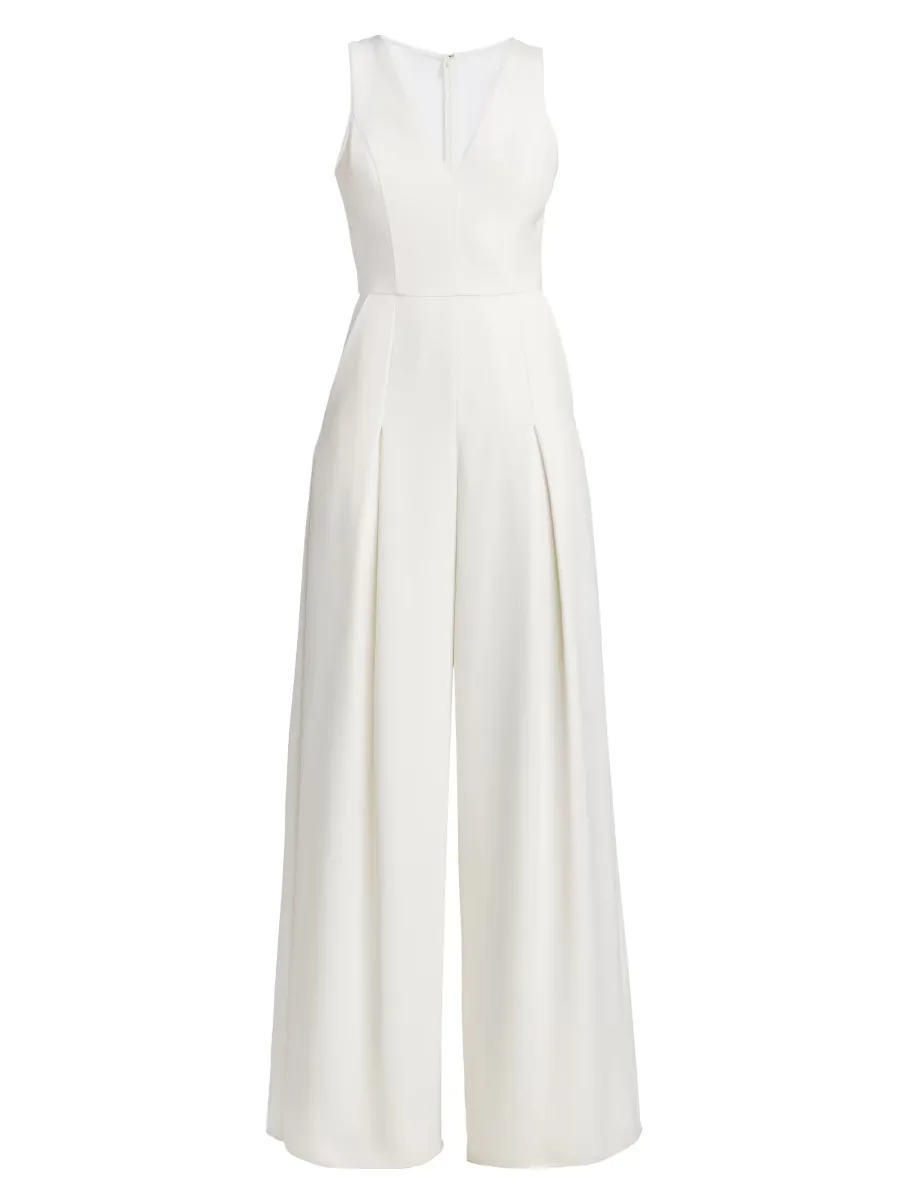 Crepe Wide-Leg Jumpsuit by Amsale