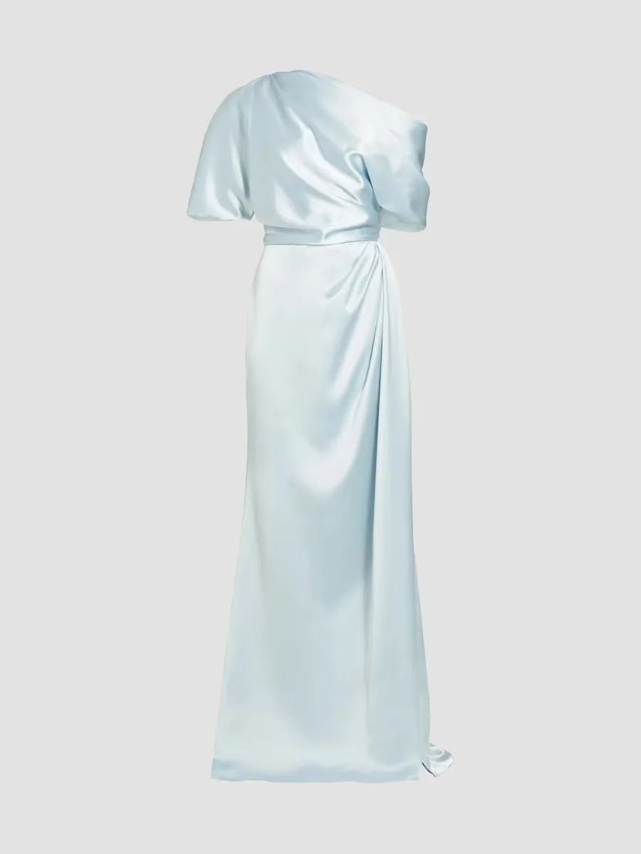 Draped Off-The-Shoulder Gown