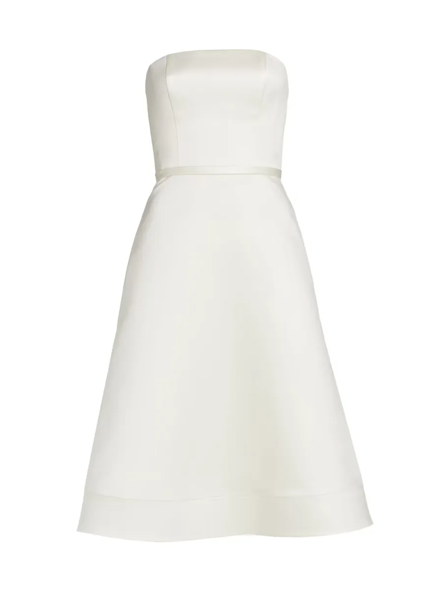 Duchesse Satin Strapless Dress by Amsale