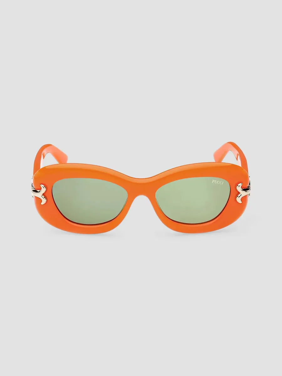 52MM Geometric Sunglasses by Pucci