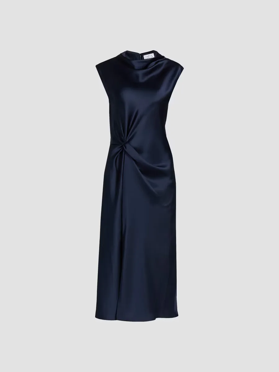 Robinella Satin A-Line Midi-Dress