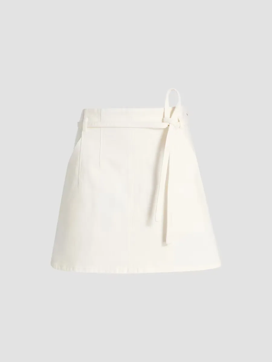 Annika Denim Miniskirt by Tanya Taylor