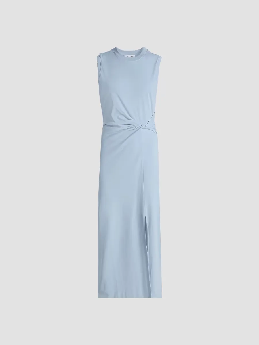 Cody Side Twist Linen-Blend Midi-Dress by Tanya Taylor