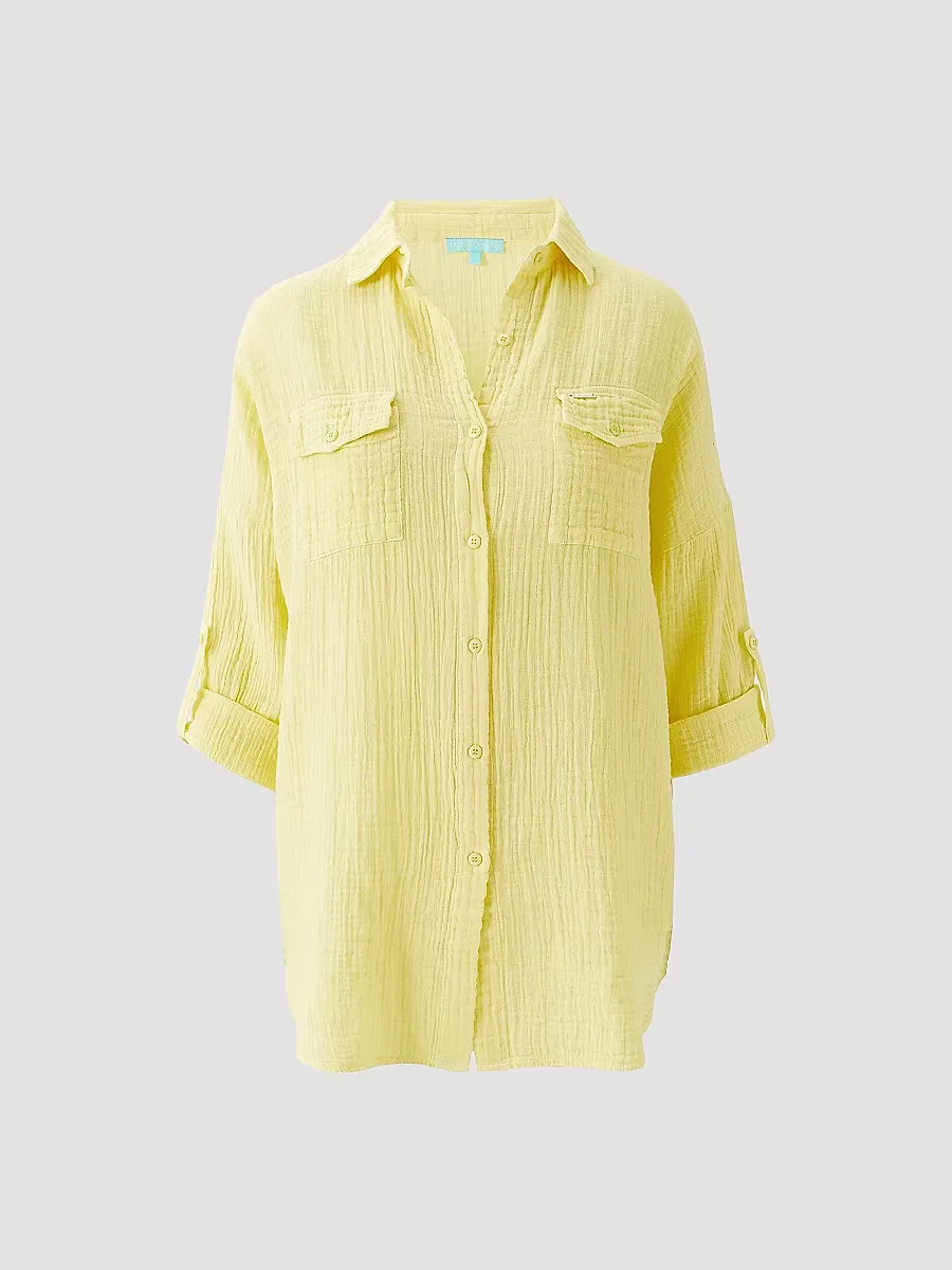 Elena Oversize Muslin Shirt by Melissa Odabash