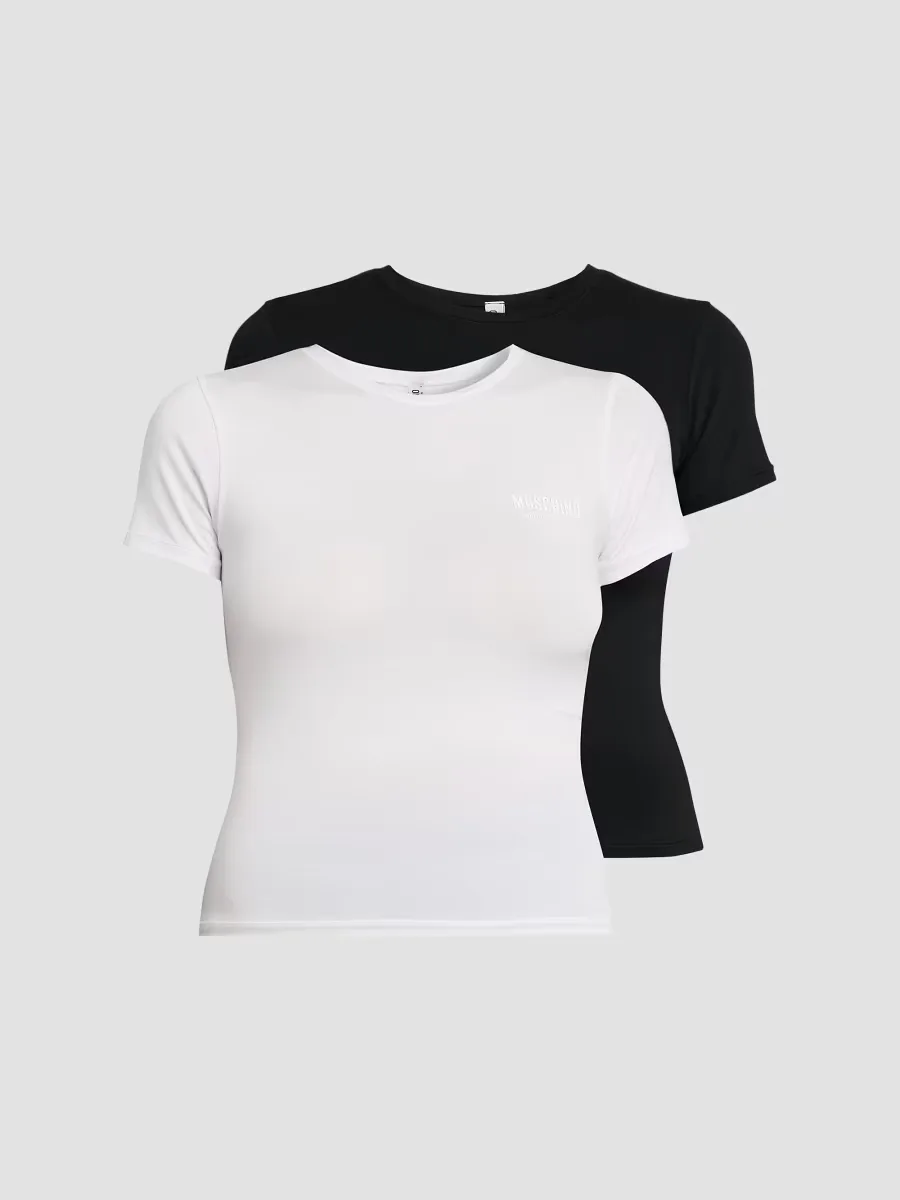 2-Pack Logo Cotton-Blend T-Shirt Set by Moschino