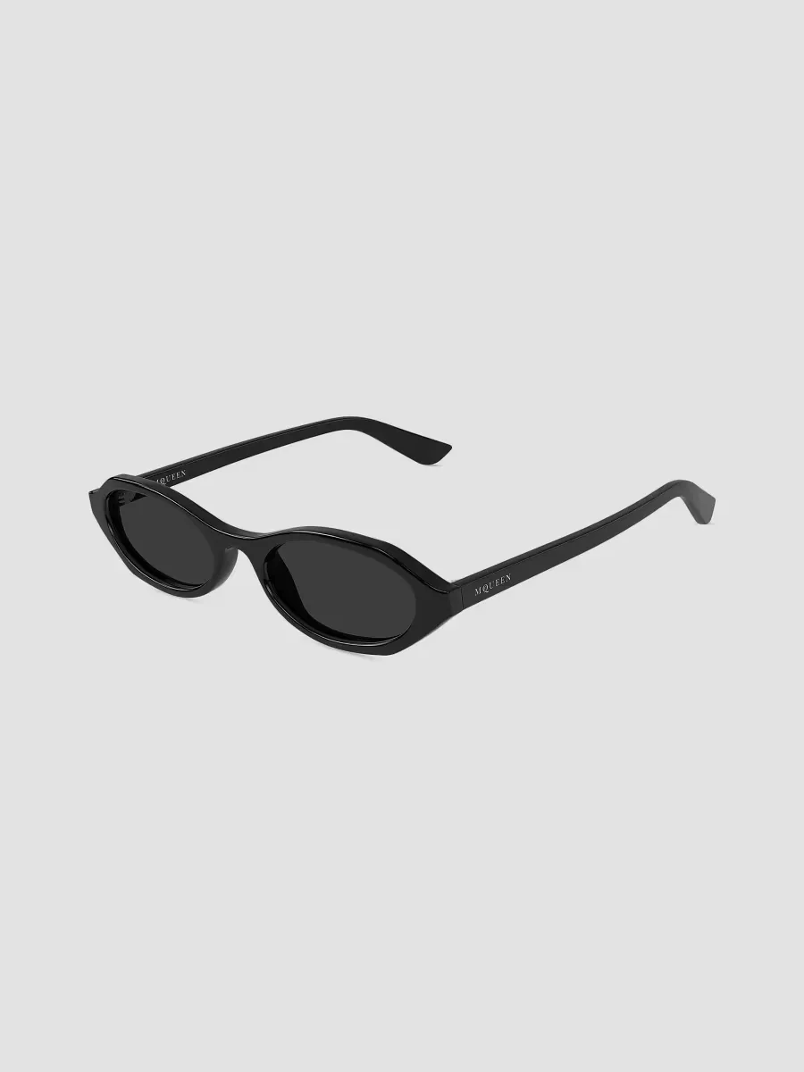 Spike 51MM Oval Sunglasses by Alexander McQueen