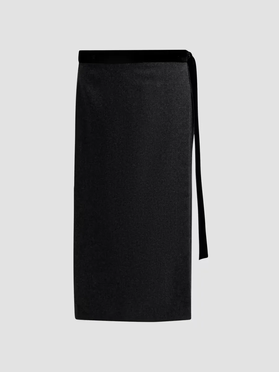 Wool Midi Skirt by Alberta Ferretti