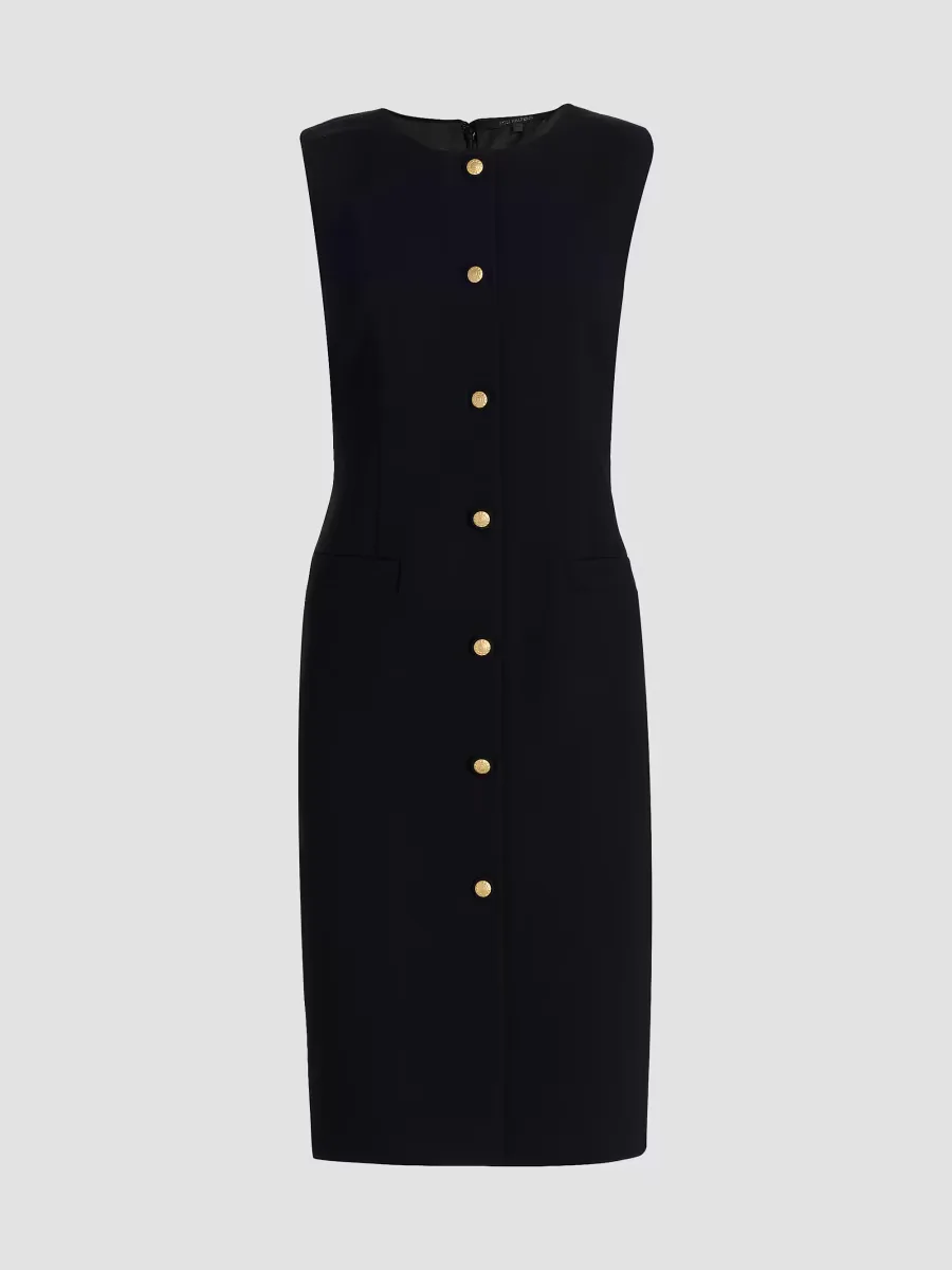 Briel Crepe Sleeveless Midi-Dress