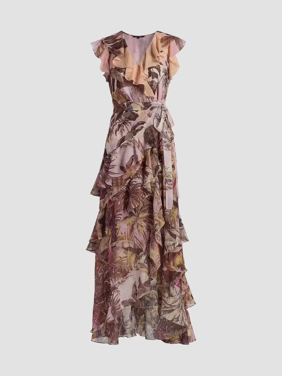 Elanor Printed Ruffle Maxi Dress by Kobi Halperin
