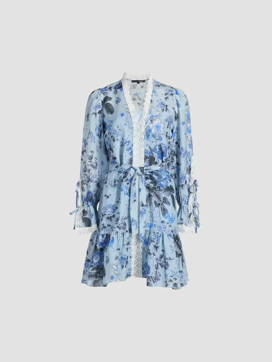 Beli Floral Lace-Trim Minidress