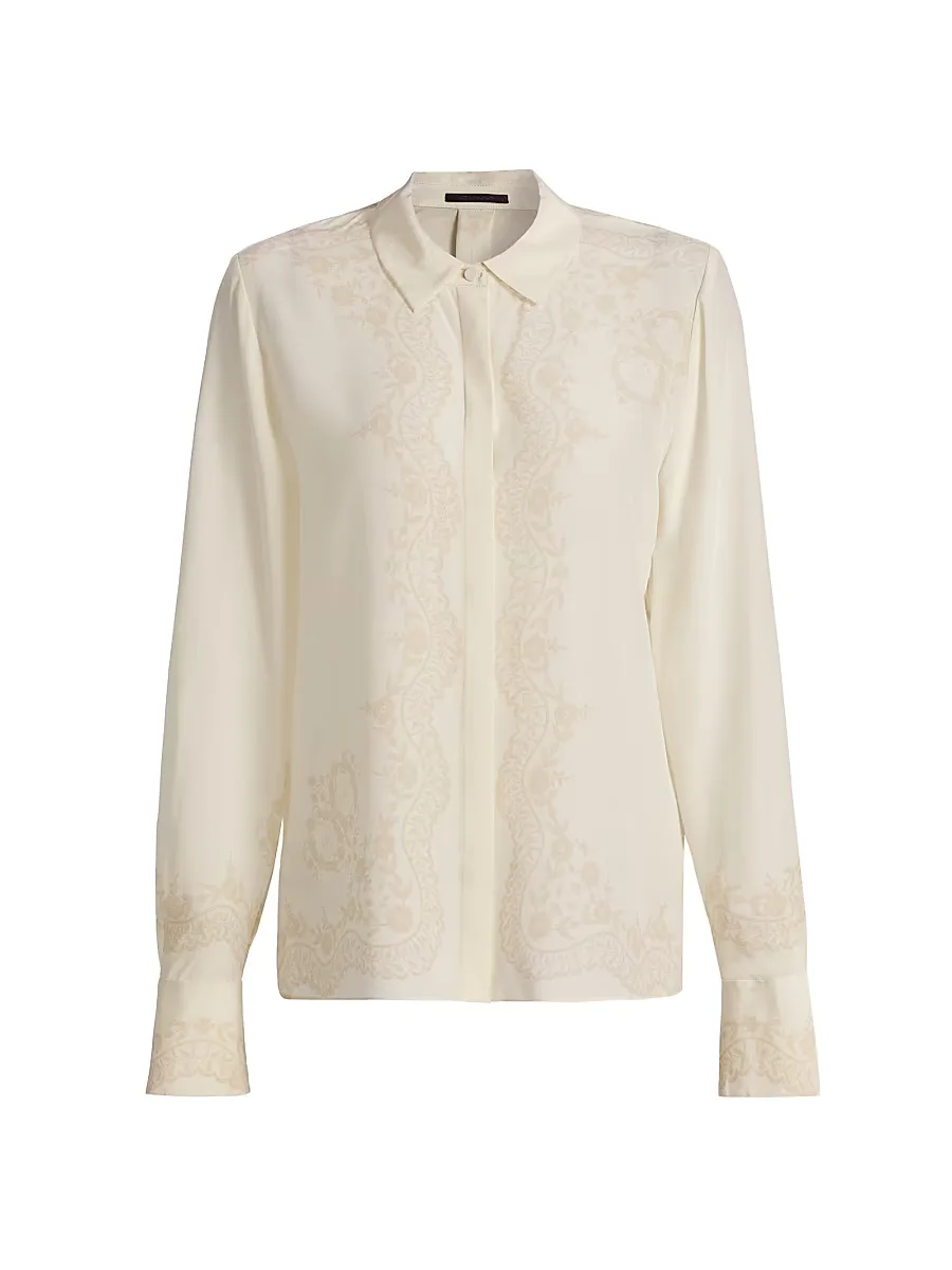 Serena Printed Silk Blouse by Kobi Halperin