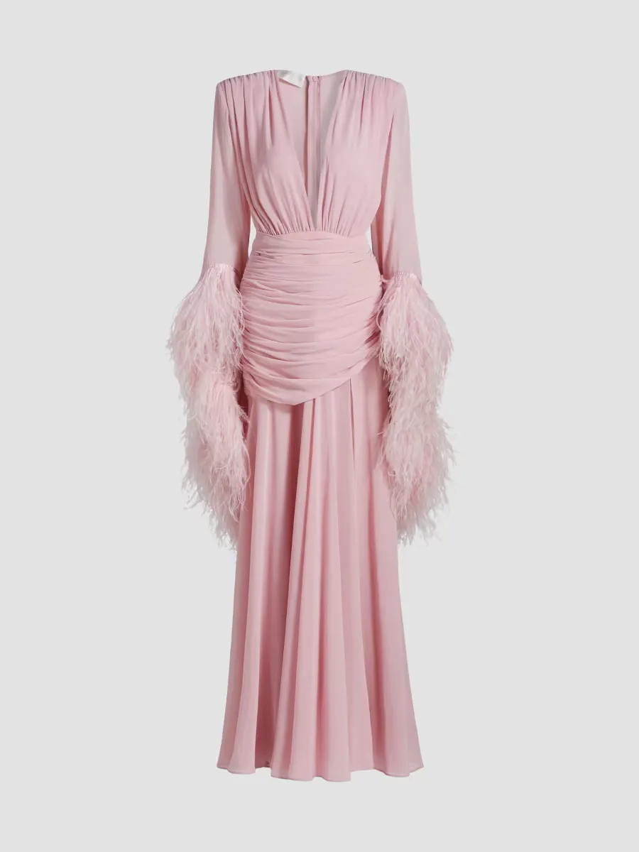 Geisha Feathered Gown by Bronx Banco