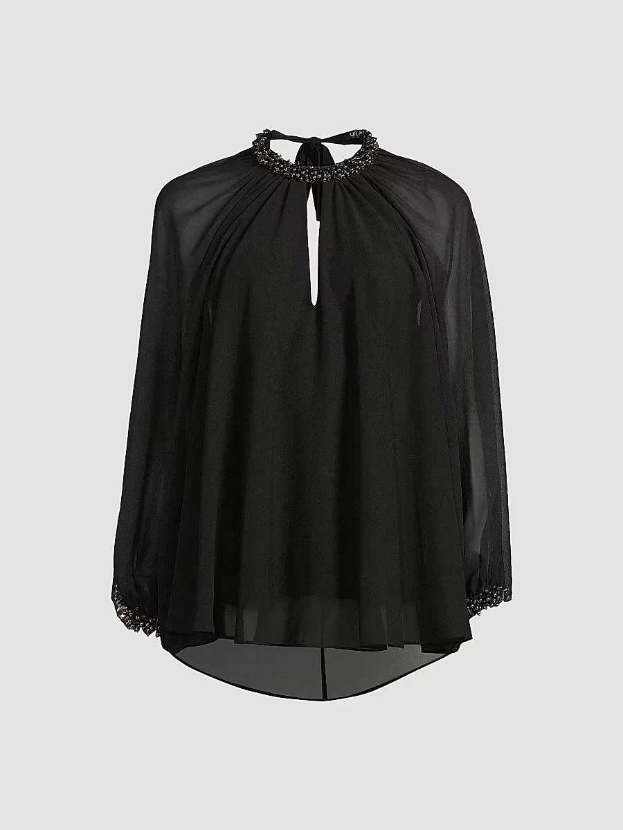 Avery Embellished Cape Blouse by Ungaro