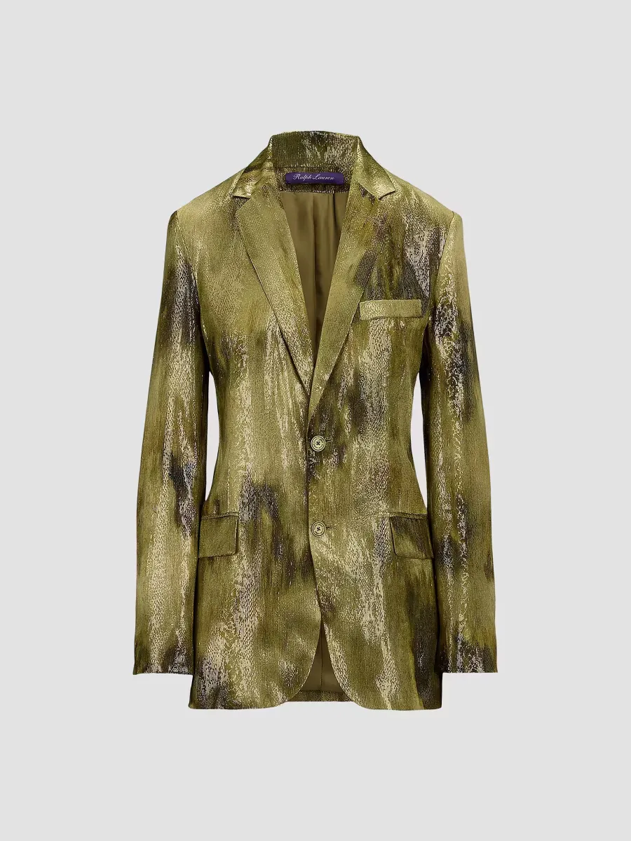 Marcy Metallic Jacquard Blazer by Ralph Lauren