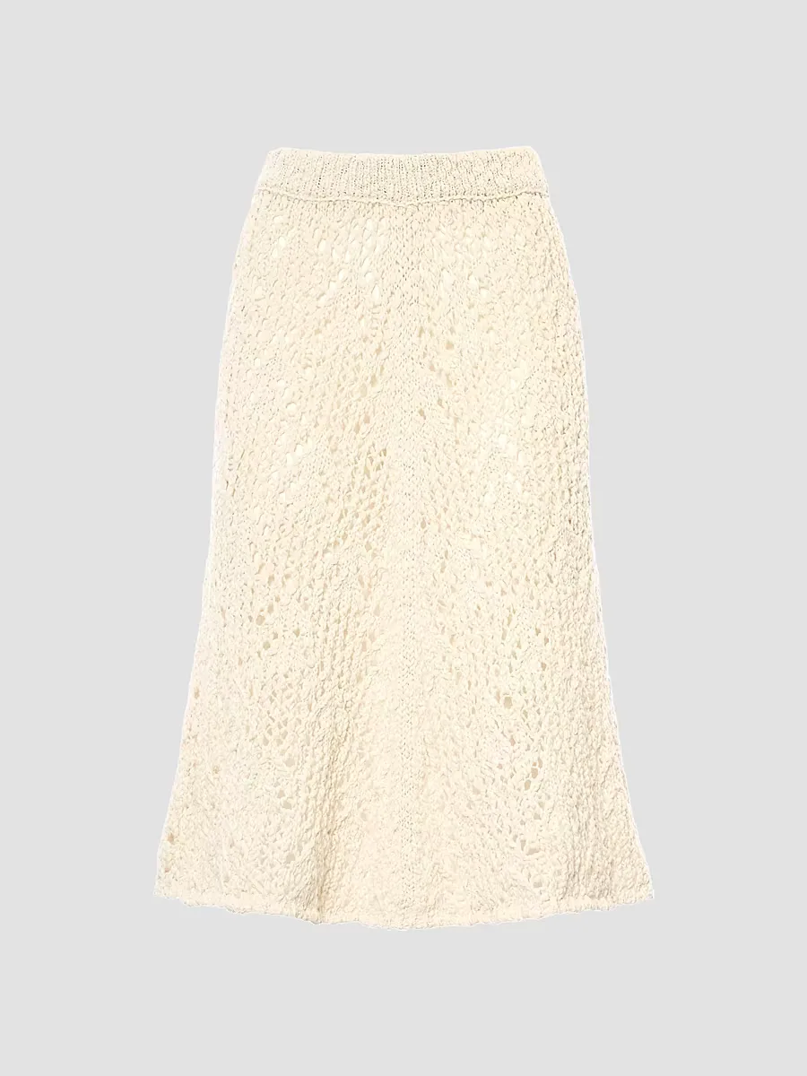 Cotton Flamm Midi-Skirt by Malo