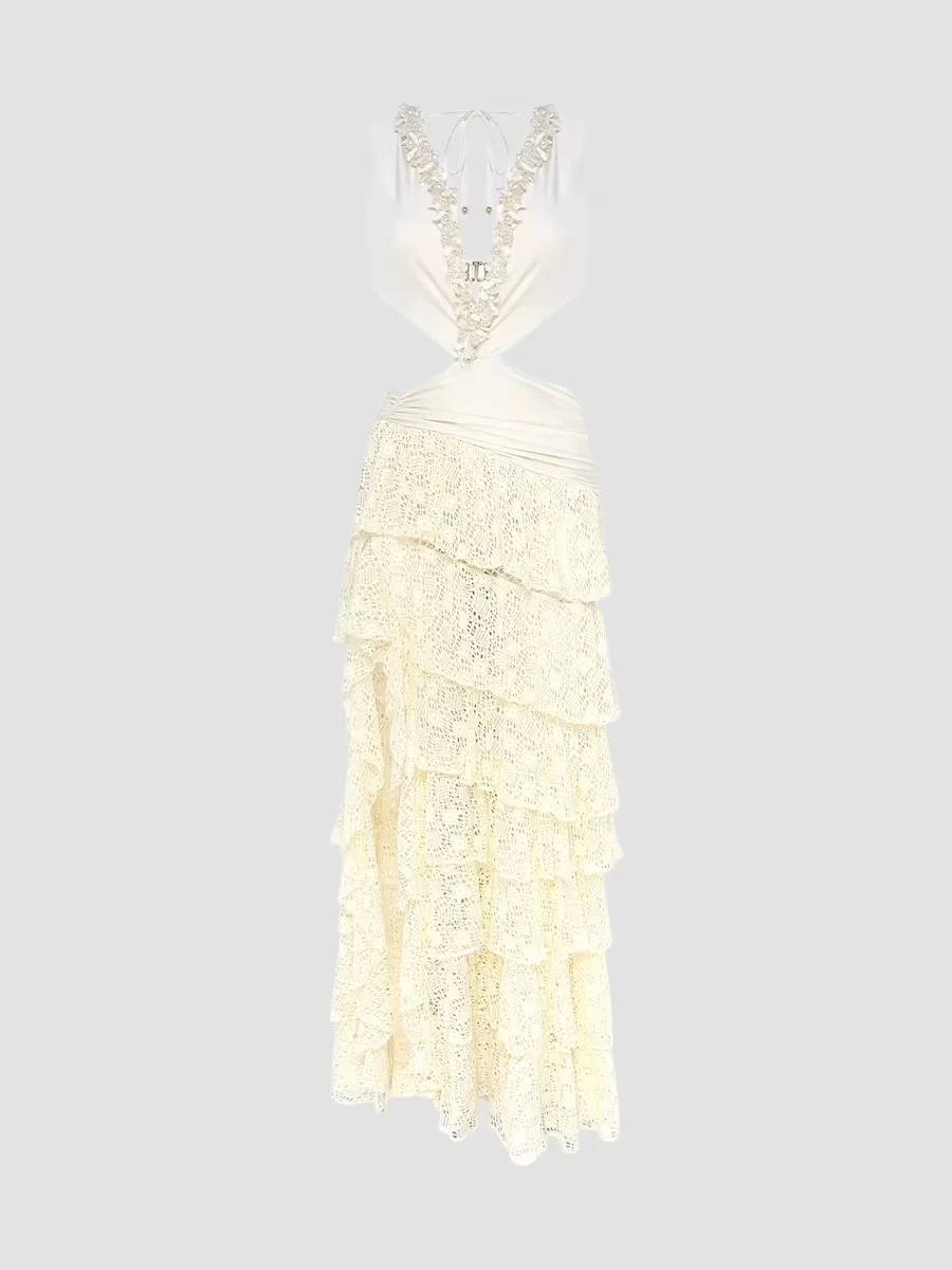Martina Ruffle Maxi Dress by PatBO