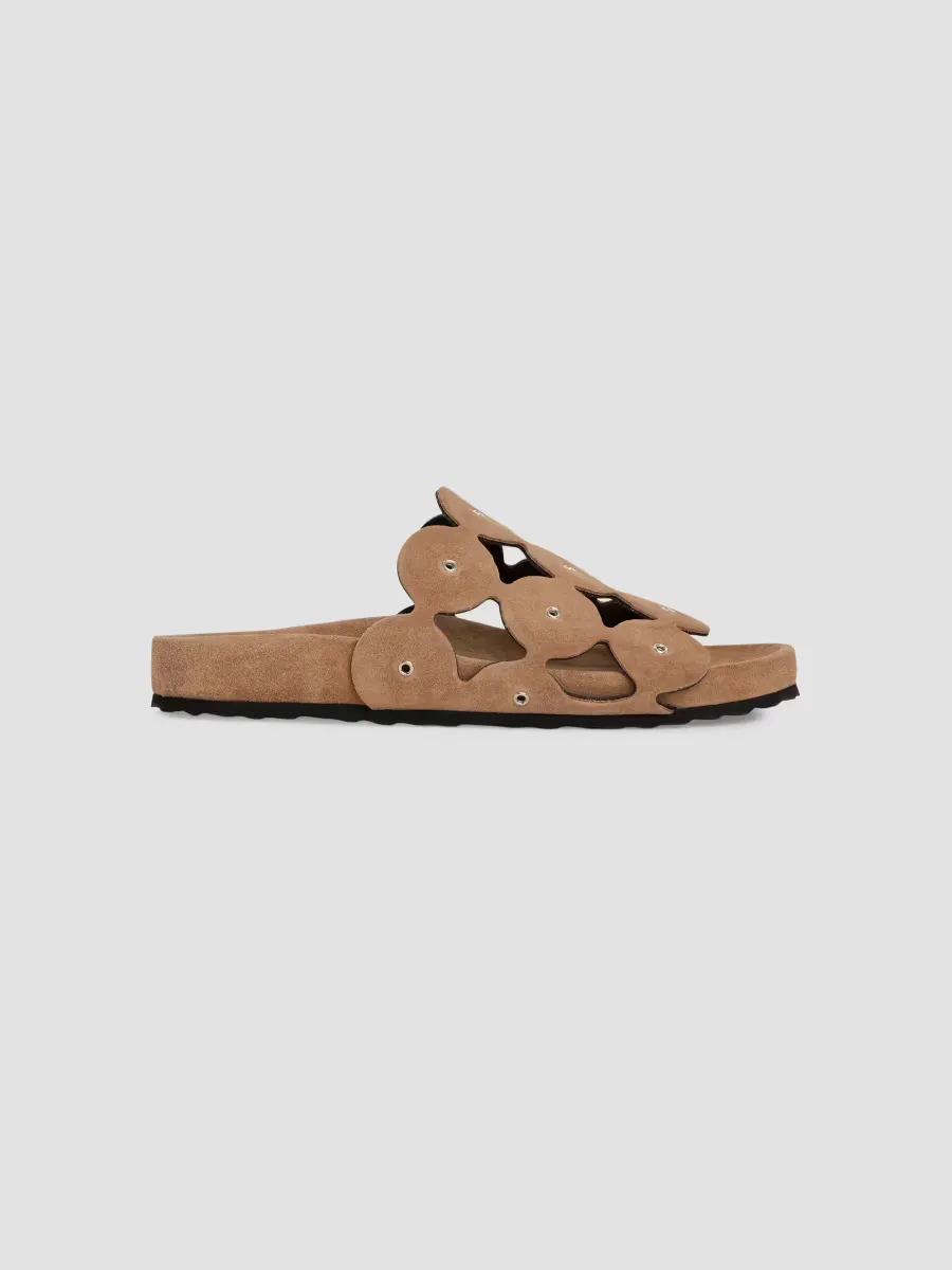 Bulles 35MM Rivet Suede Platform Sandals by Pierre Hardy