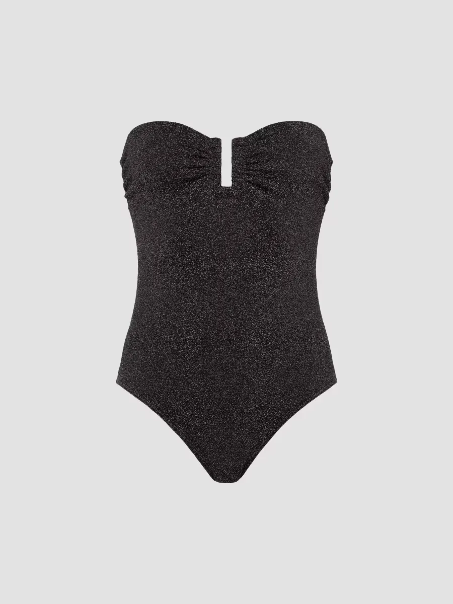 Scintillant Glitter Bustier One-Piece Swimsuit