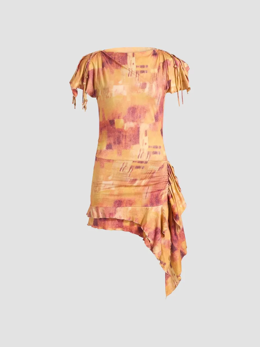 Janick Printed Asymmetric Minidress by Isabel Marant