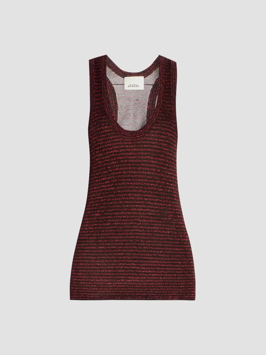 Cevara Metallic Striped Tank by Isabel Marant