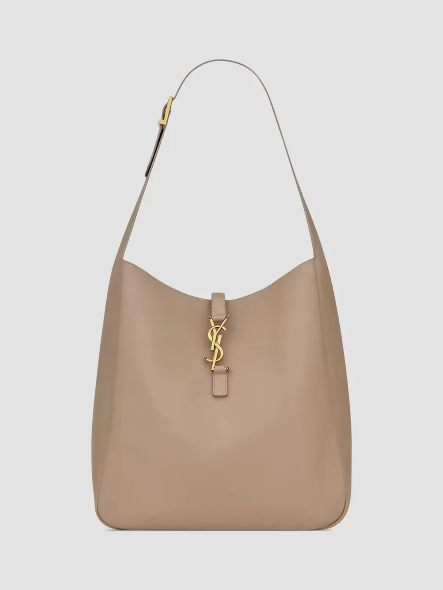 Le 5 7 Supple Large Shoulder Bag in Smooth Leather by Saint Laurent