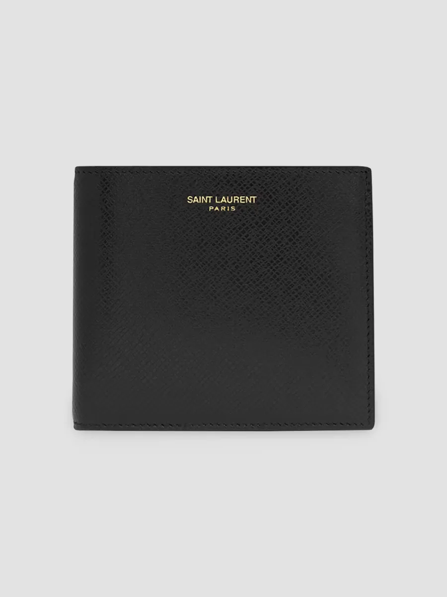Eastwest Wallet in Coated Bark Leather by Saint Laurent