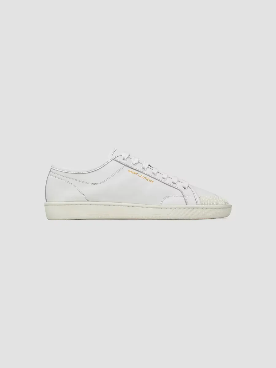 Gym Sneakers in Smooth Leather by Saint Laurent