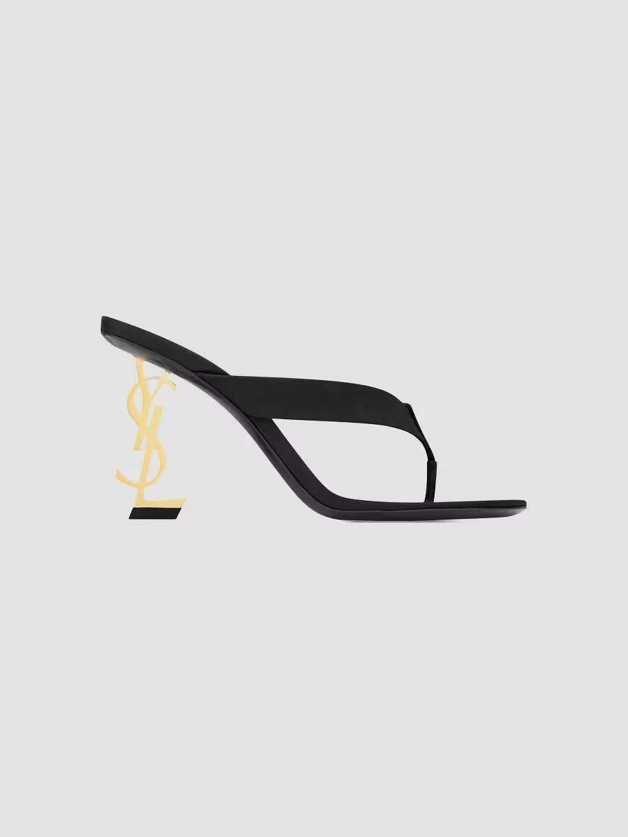 Opyum Mules in Satin Crepe by Saint Laurent