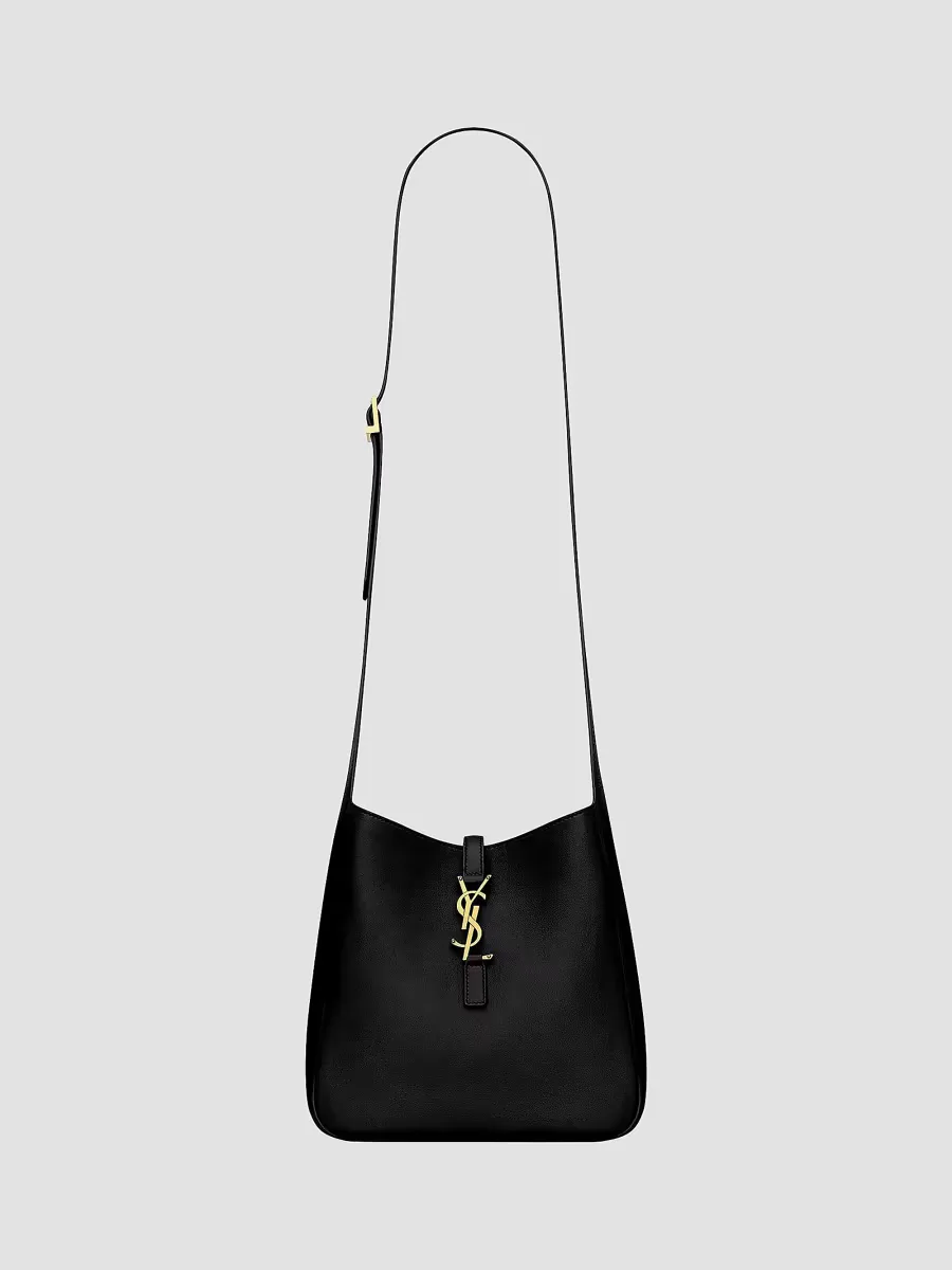 Le 5 7 Supple Crossbody Bag in Grained Leather by Saint Laurent