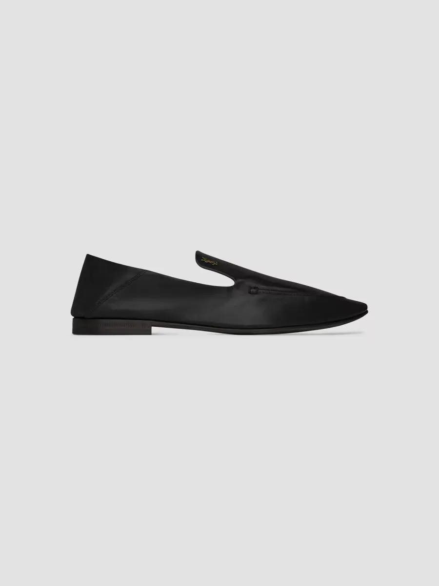 Alain Slippers in Smooth Leather by Saint Laurent