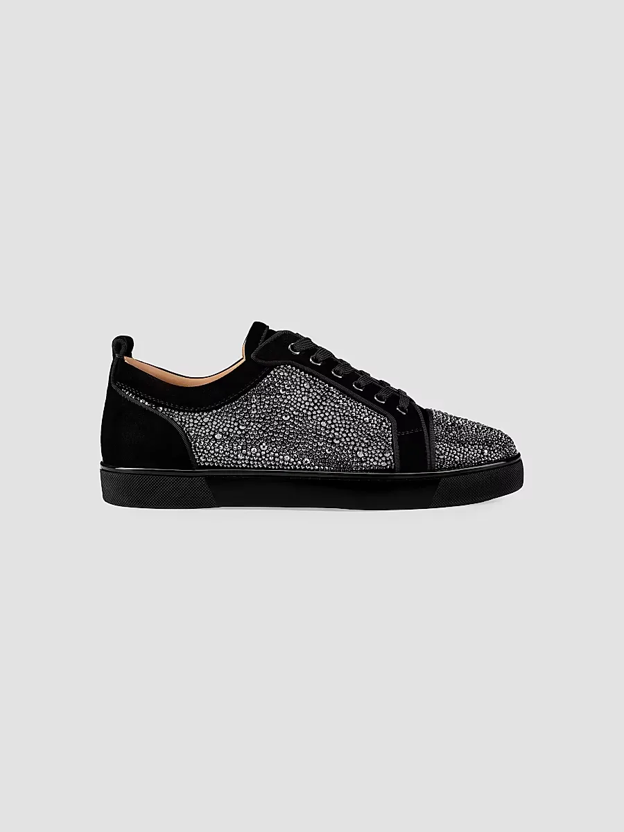 Louis Junior Strass Low-Top Sneakers by Christian Louboutin