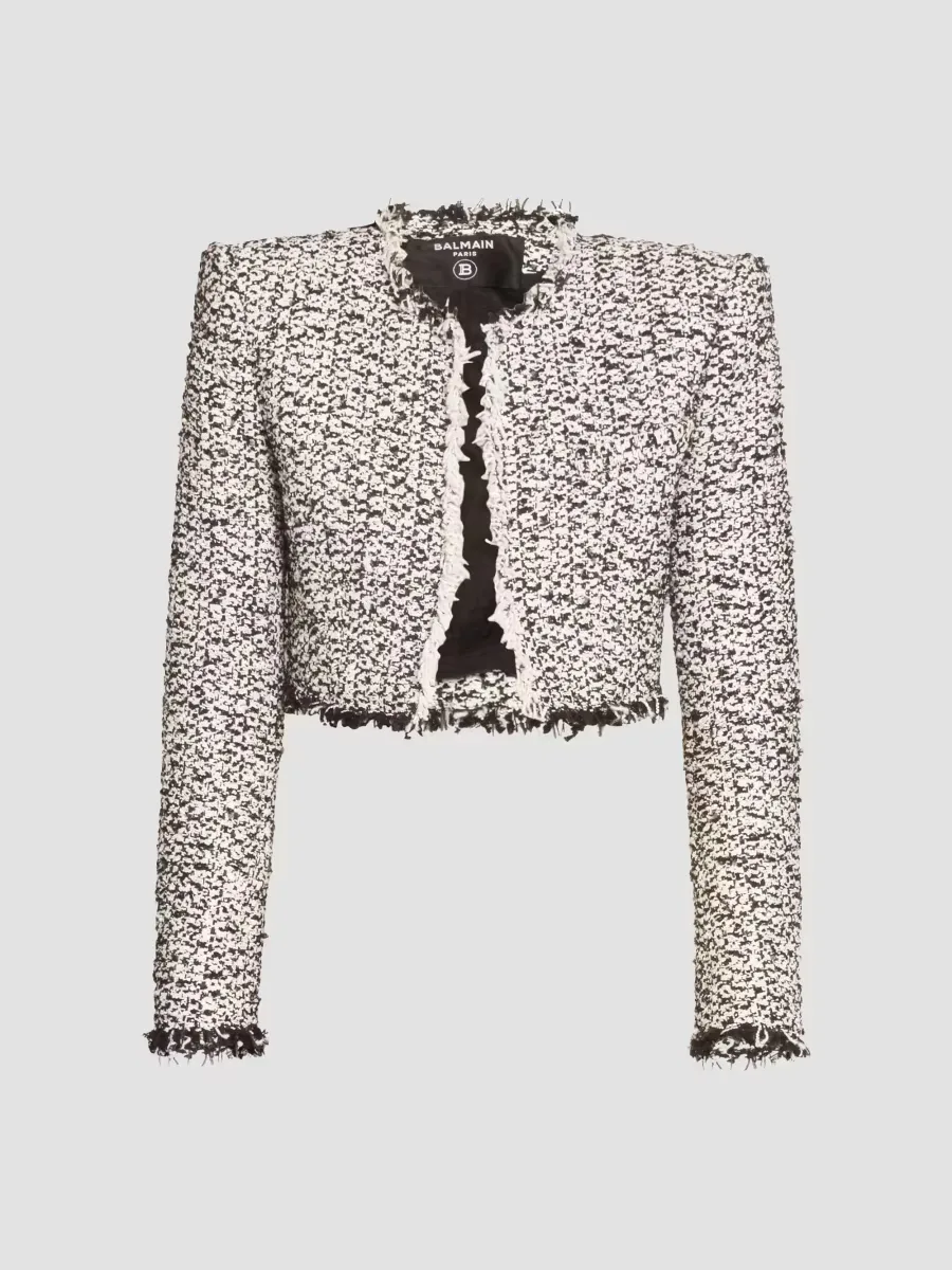 Tweed Crop Jacket by Balmain