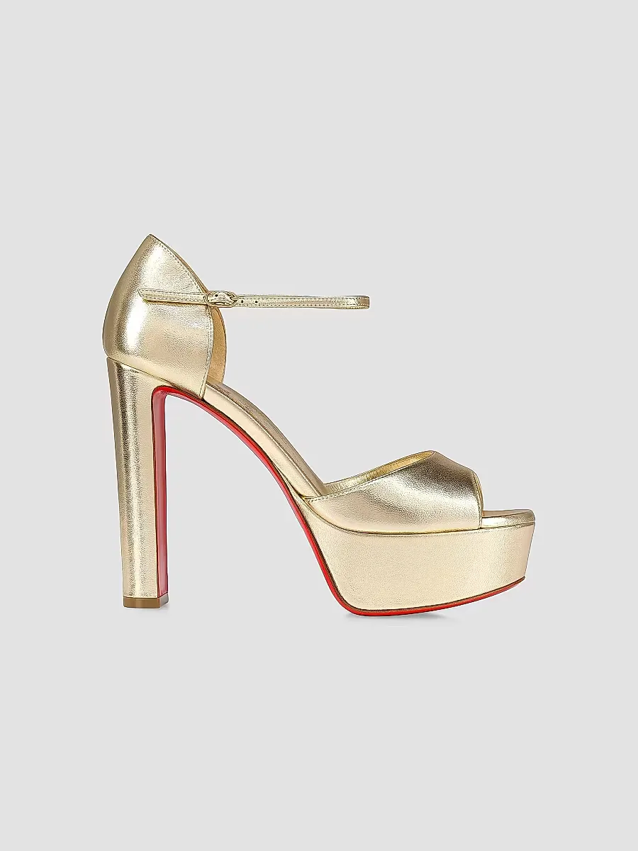 Sandaloo 130MM Leather Sandals by Christian Louboutin
