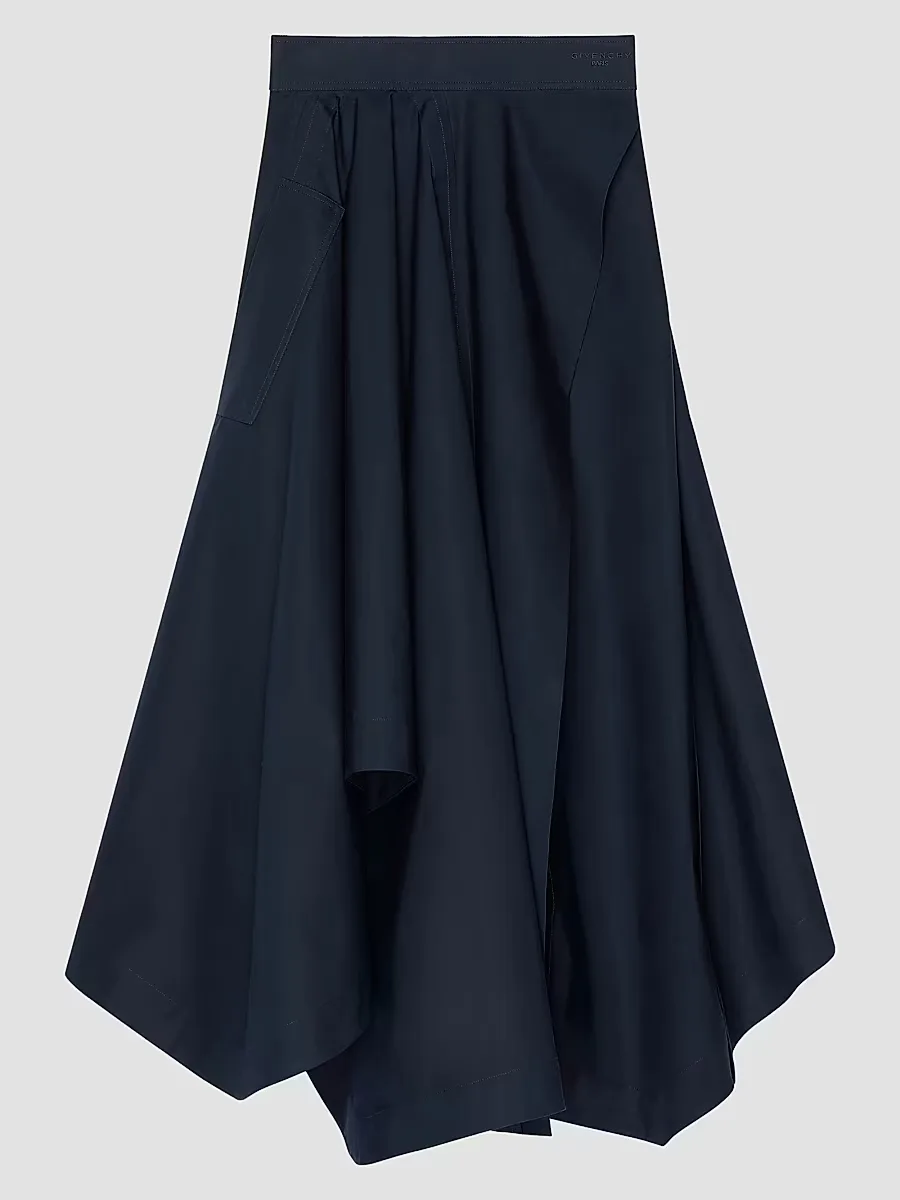 Long Asymmetric Skirt in Poplin by GIVENCHY