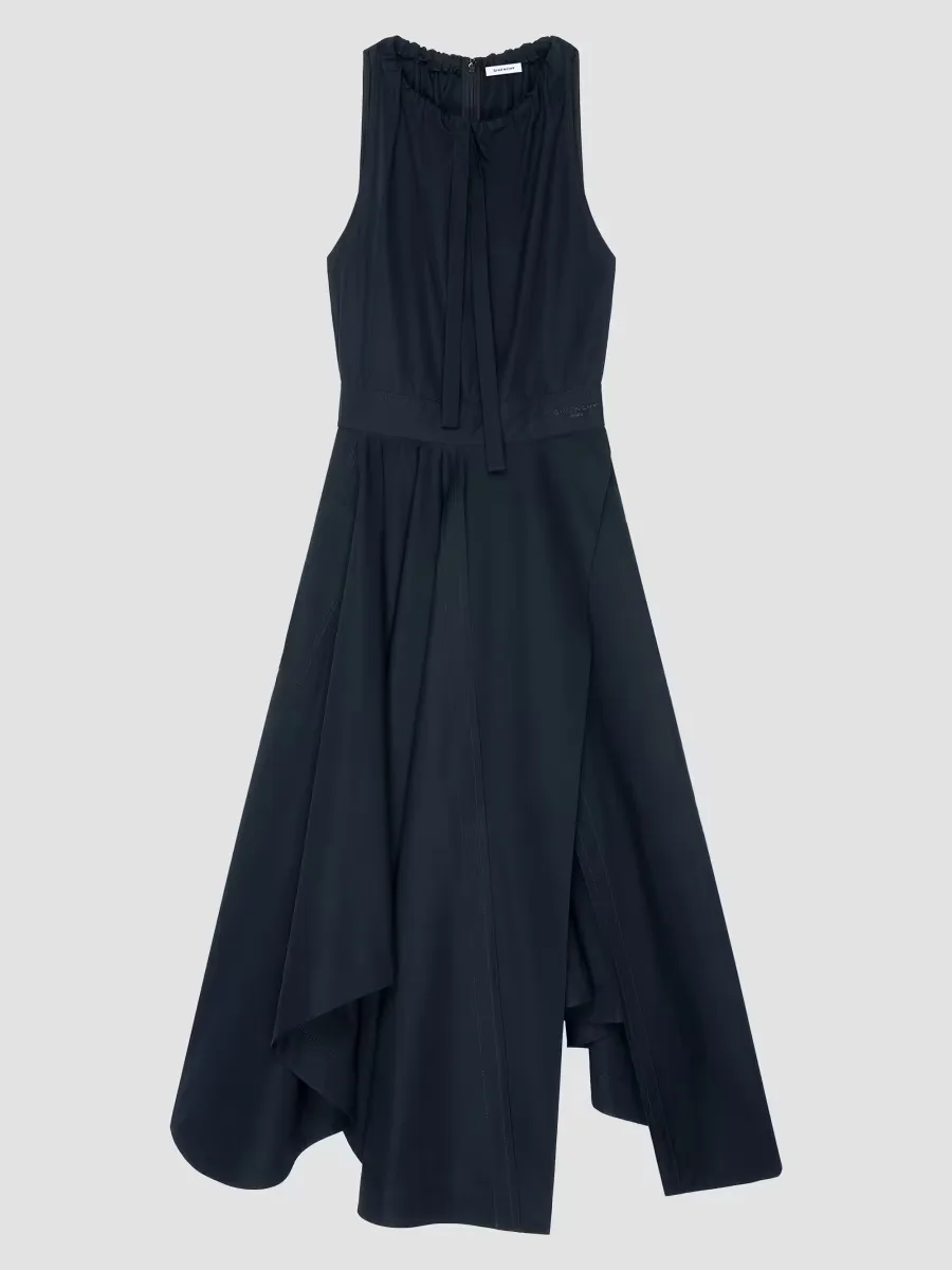 Long Asymmetric Dress in Poplin with Bow by GIVENCHY