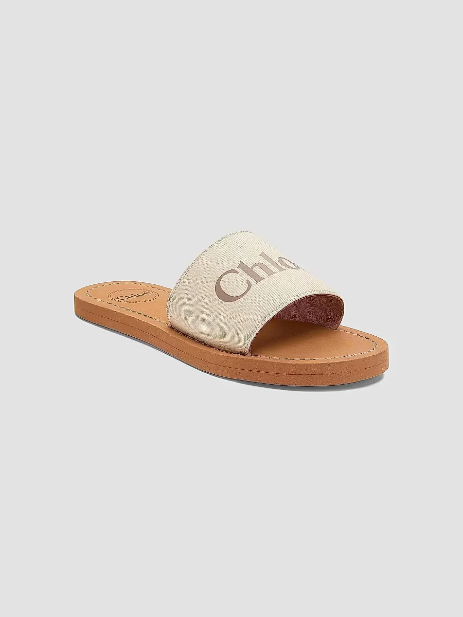 Logo Canvas Sandals by Chloé