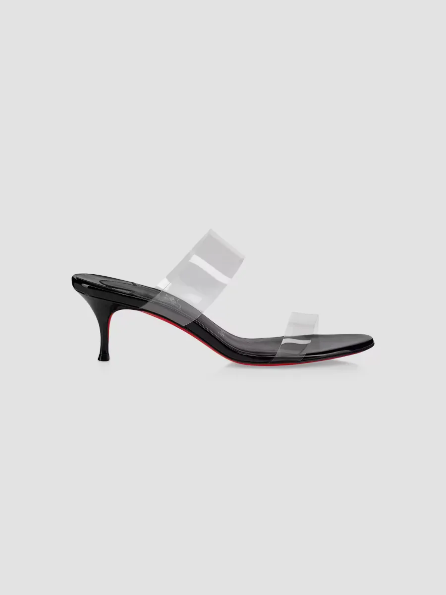 Just Nothing 55MM Leather Sandal Heels by Christian Louboutin