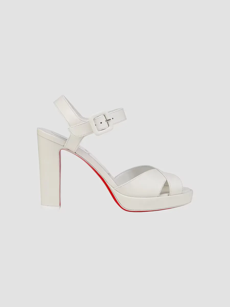 Cora 100MM Leather Sandals by Christian Louboutin