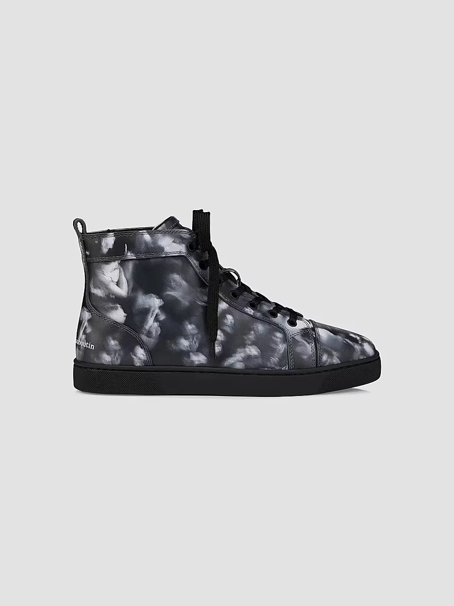 Louis Canopy Leather High-Top Sneakers by Christian Louboutin