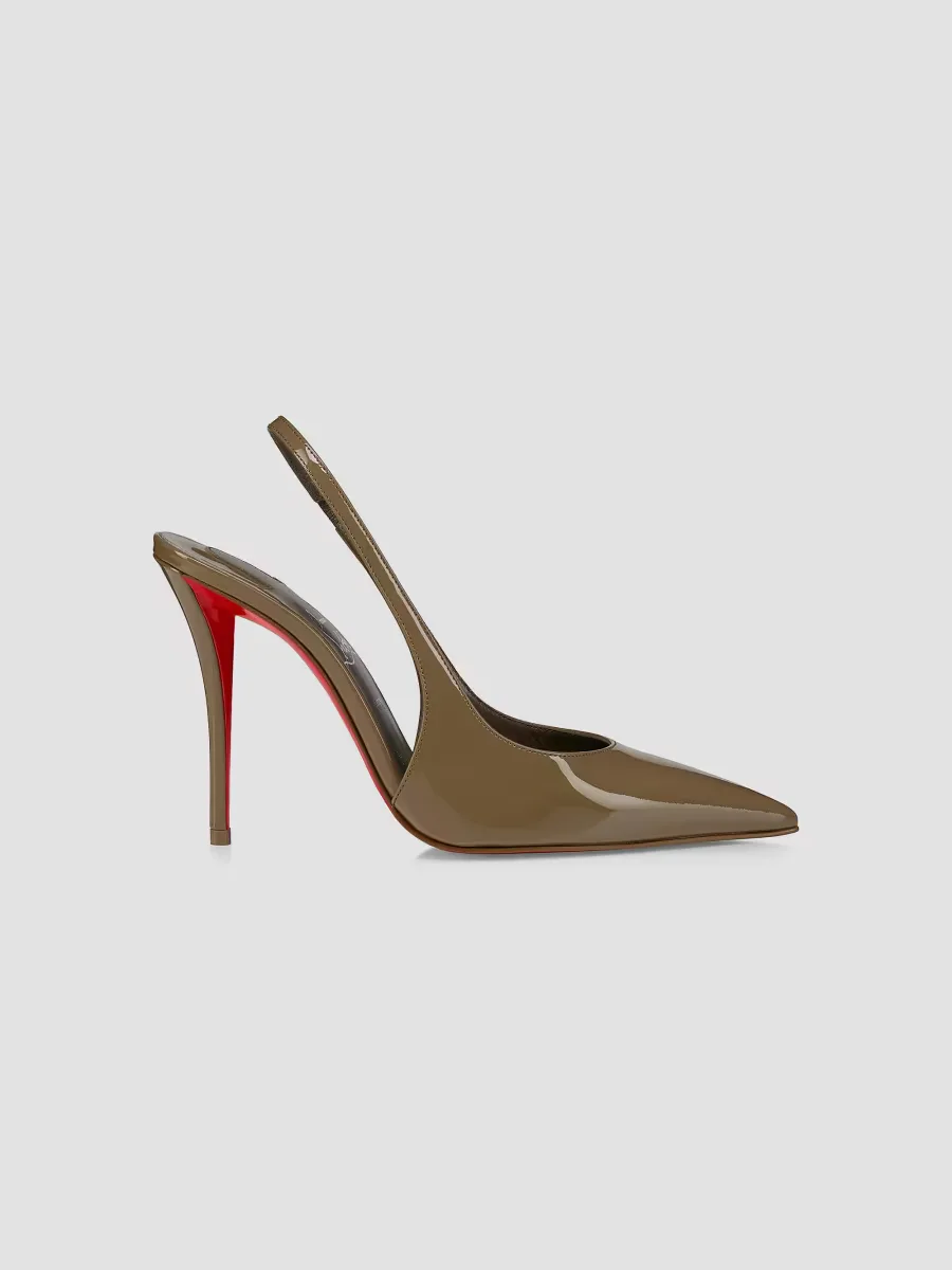 Miss Z Patent Leather 100MM Sling Back Pumps