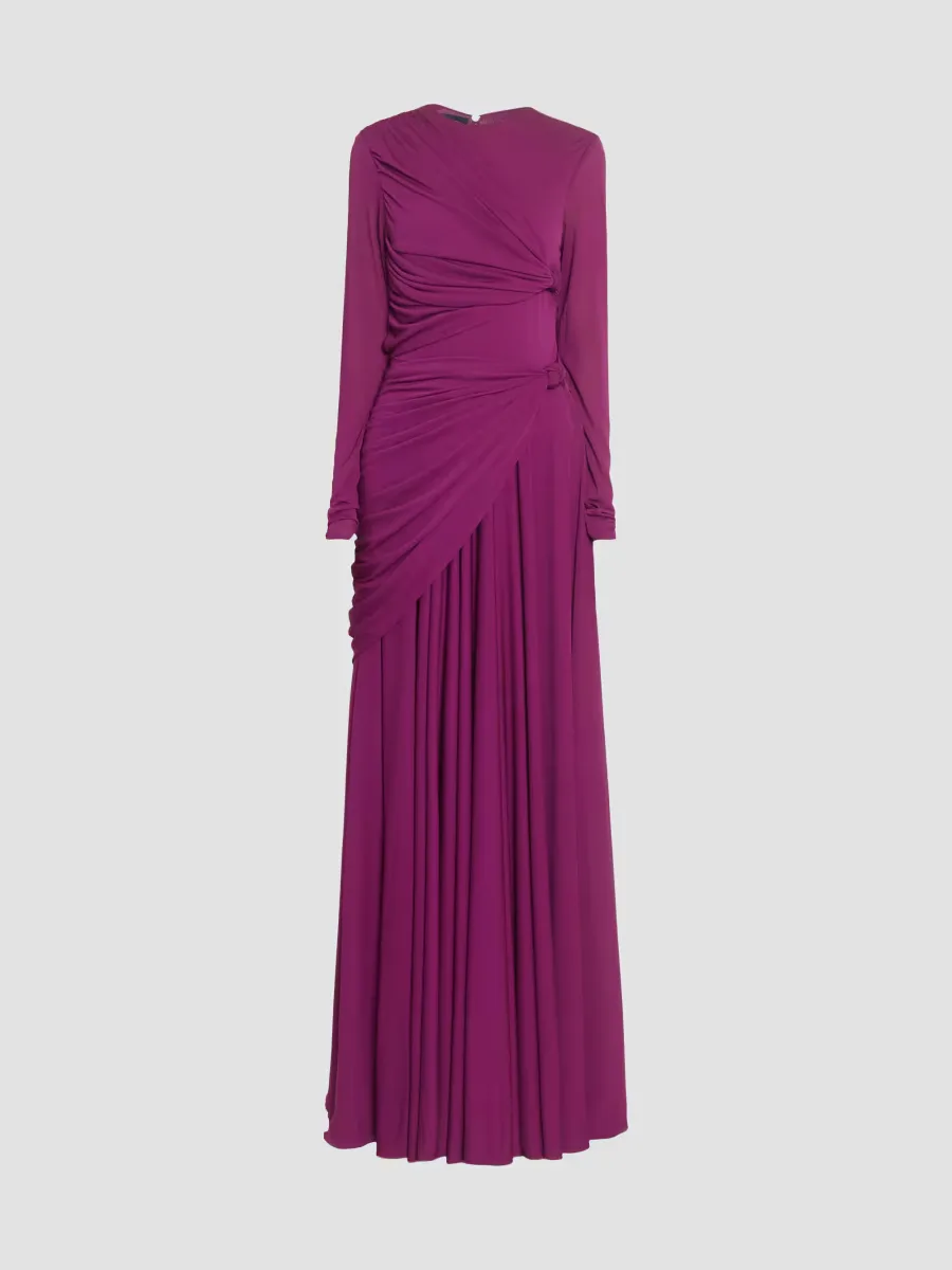 Twisted-Front Jersey Gown