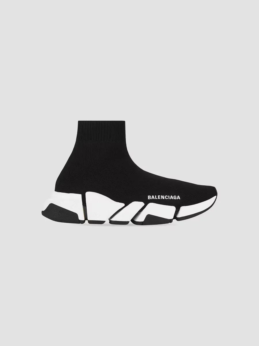Speed 2.0 Recycled Knit Sneakers with Bicolor Sole by Balenciaga