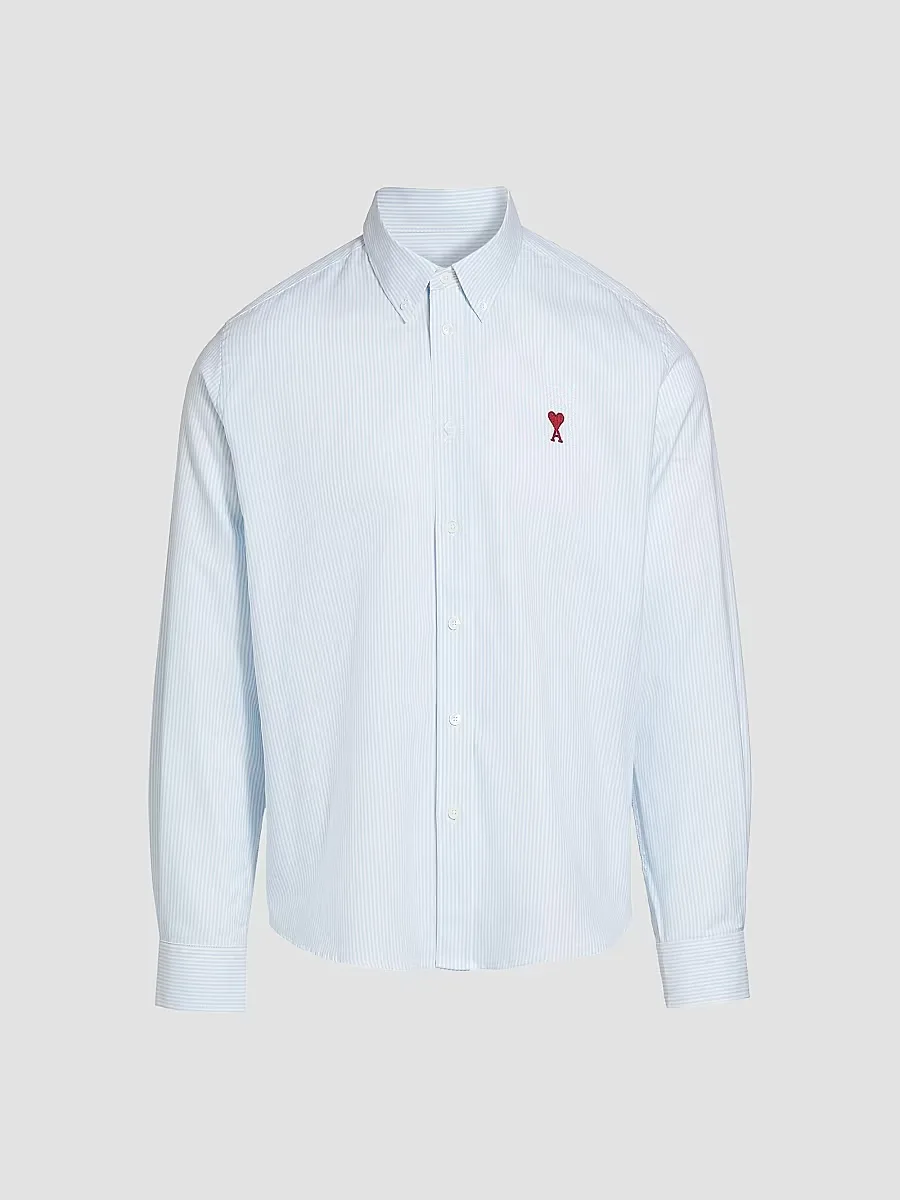 Classic Stripped Oxford Shirt by AMI Paris