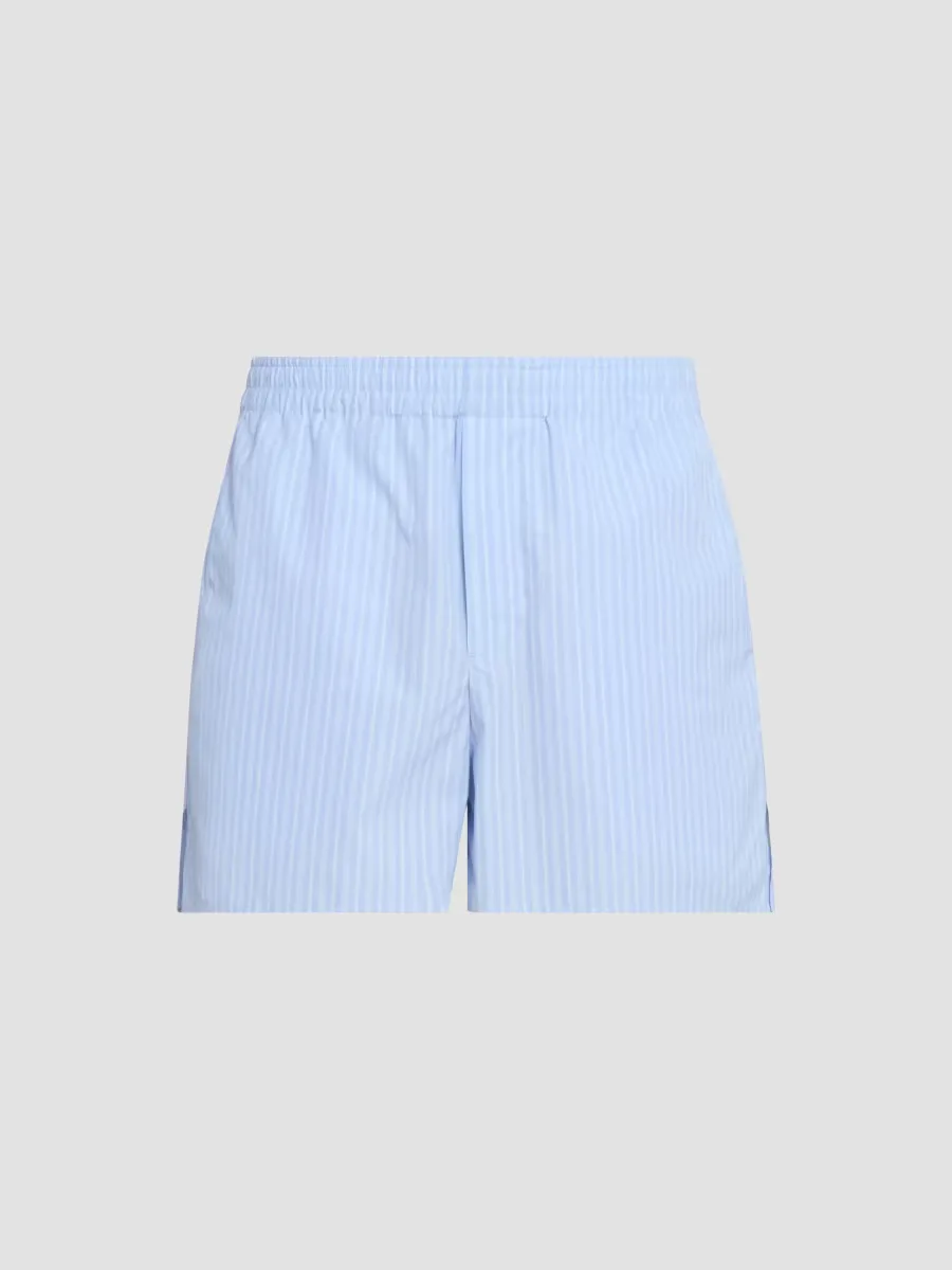 Striped Cotton Shorts by AMI Paris